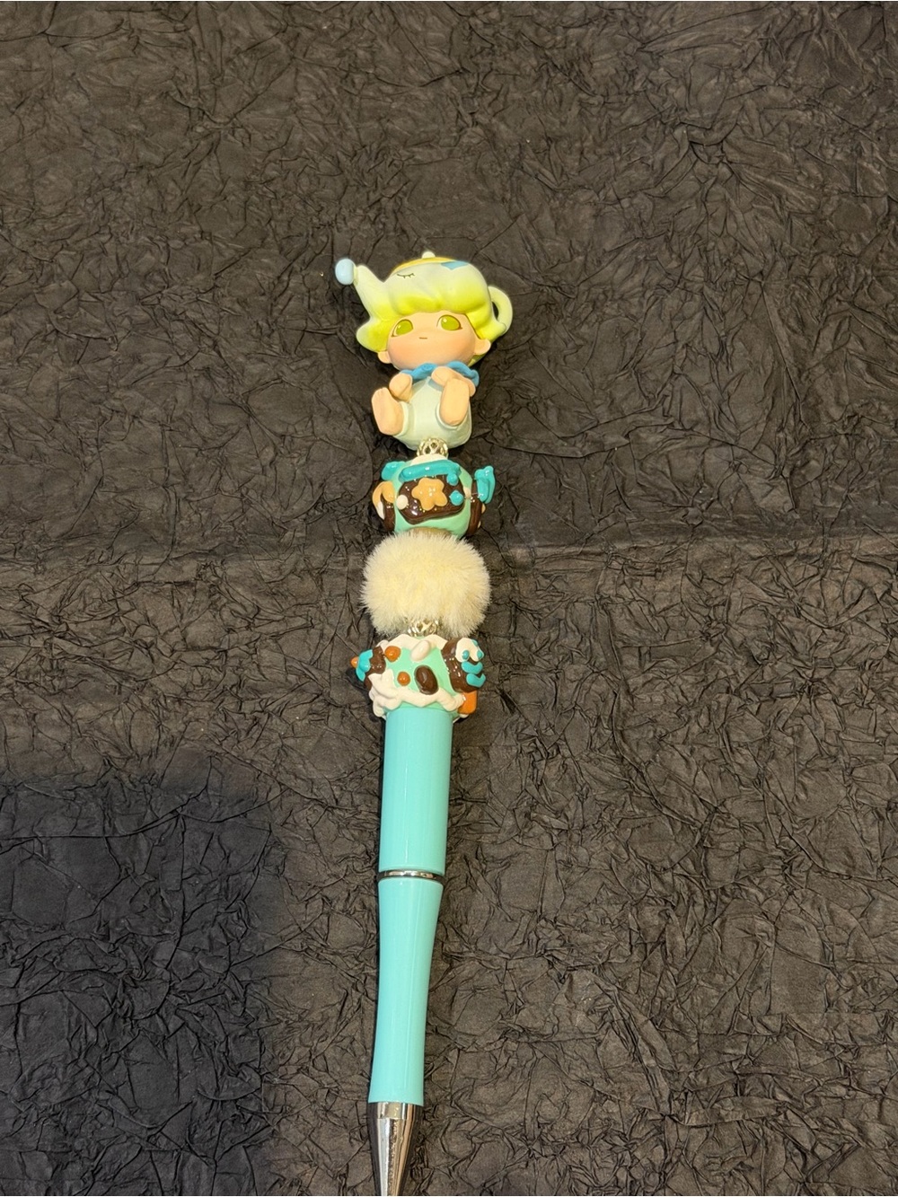 Cute Blue Character Stack Pen - Kids Toy Decorative Pen